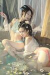 極品雙模網紅美少女火辣出鏡▌雲溪溪x奶桃▌古裝浴池嬉戲 性感肚兜誘人乳暈 濕身誘惑超寫實古代風