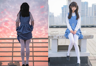 萬眾矚目女神終於露了！微博SSS純天然極品治癒系清純美女【赤西夜夜】萬元定製-晴空天台