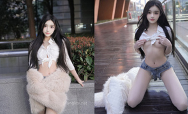 顏值身材極品的秀人網極品嫩模 龍雪兒 與攝影師的私拍