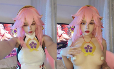 最新10月收費精品！極品二次元COSER女菩薩【九言】價值千元9套視圖作品，肛塞乳夾推油，若隱若現的誘惑